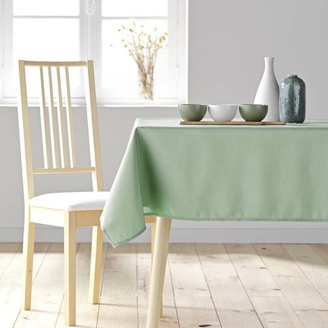 Nappe de Table XXL 140 x 300 cm – Polyester Uni – Teinte Sauge Élégante