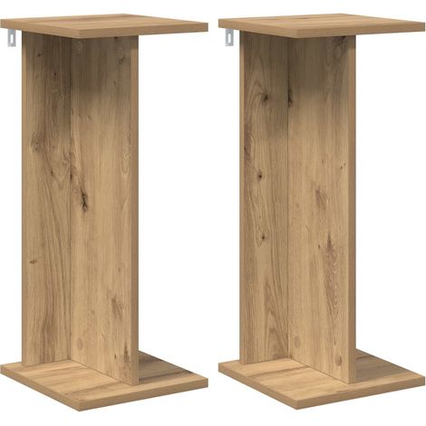 vidaXL Support de Plante 2 pièces Chêne artisanal 25 x 25,5 x 60,5 cm