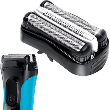 rasoir electriques hommes-Pièces détachées pour rasoirs électriques – compatibles avec les rasoirs Braun – Jeu de 4 lames de précision – pour un rasage net et sans irritation – Rasoir homme (1/2)
