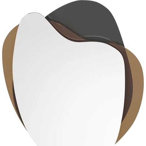 Specchio organico di design L. 55 x H. 71 cm Marrone e Grigio fumé - LISHIA (1/4)