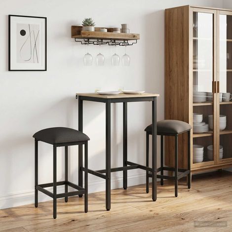 vidaXL Bar Stool 2 pcs Dark Grey 40 x 32 x 74 cm Engineered Wood (1/5)