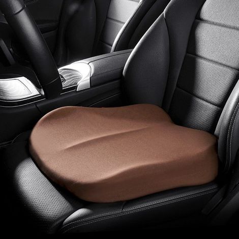 "Cojín para asiento de adulto para elevar el coche, cojín antideslizante 3D para sillas de oficina para aliviar la presión (marrón café)" (1/5)