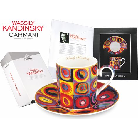 Tazza con piattino Wassily Kandinsky color stady porcellana HOME