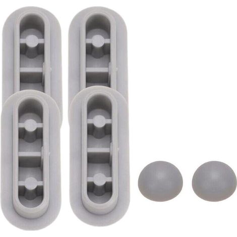 LaBlanc - Kit di 4 paracolpi universali per sedile WC, paracolpi in plastica di ricambio per sedile WC (1/4)