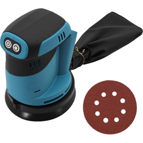 Ponceuse orbitale de 125 mm avec 6 niveaux de puissance, compatible avec batterie 18 V, ponceuse orbitale pour poncer, polir et poncer des surfaces (sans batterie) (1/5)