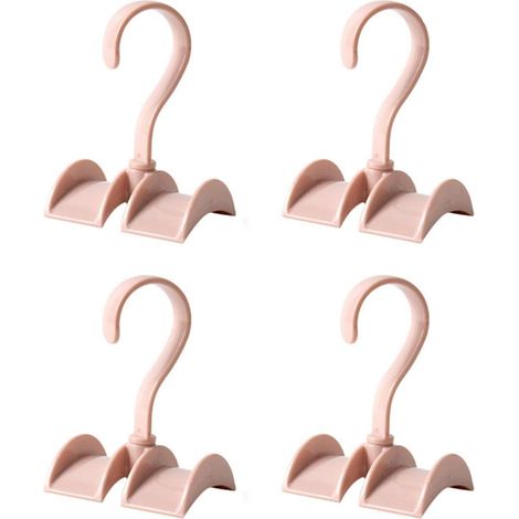 Cintre Tournant - Porte-Sacs Rotatif 360° - Organiseur de Placard pour Ceintures Cravates Écharpes Chapeaux - Lot de 4 (1/5)