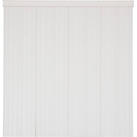 Lote de 4 paneles para zócalo Beny rectangulares de 24 x 100 cm, en color blanco - Atmosphera créateur d'intérieur (1/5)