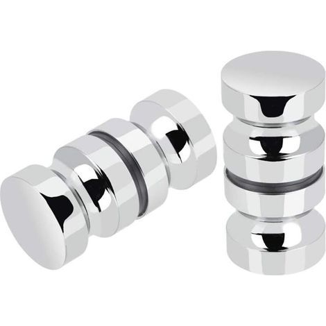 Poignées de porte de douche en acier inoxydable – Lot de 2 – Design anti-usure pour protéger le verre – Installation sécurisée et durable (1/5)