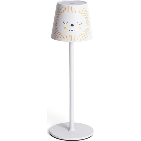 Lampe à Poser LED Portable 3W Anisa Métal avec Batterie Rechargeable USB Jaune (1/5)