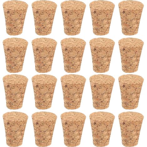 20 bouchons liège, 15 mm, coniques, pour bouteille et carafe (1/5)