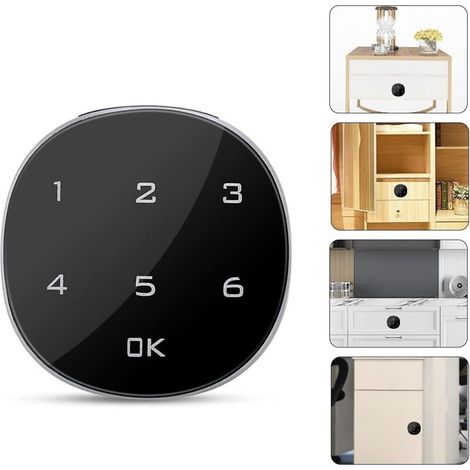 Candado digital de combinación con pantalla táctil, candado para taquilla, cerradura electrónica, cerradura de código para puertas, armarios, cajas de herramientas, cajones, buzones y taquillas escola (1/3)