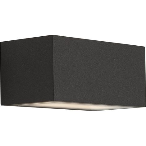 Applique Murale Led Rufy Double Émission 24W 3000K 100°-100° Ip65 Anthracite - Éclairage Extérieur Architectural En Aluminium Moulé Sous Pression - Groupe Rossini (1/4)
