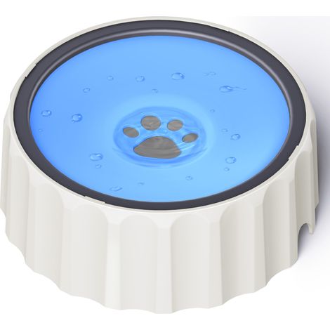 Gamelle d'eau pour chiens et petits animaux - Sans déversement - 2 l - Distributeur de grande capacité antidérapant et anti-éclaboussures - Gamelle d'eau pour chiens et chats - Bleu (1/5)