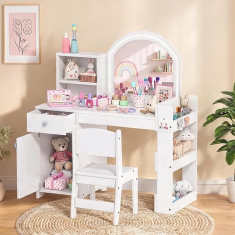 Lit enfant blanc en MDF 88,6 x 38,8 x 96,9 cm (1/5)