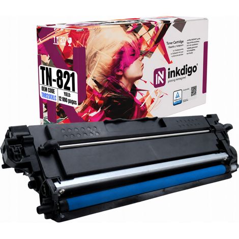 Inkdigo Toner TN821XXLC kompatibel mit Brother HL-L9430CDN MFC-EX670 TÜV-zertifiziert (1/5)