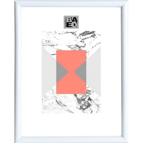 CORNICE 'AMBROISE' cm 18 x 24 con portafoto - bianco