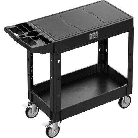 Chariot utilitaire robuste 550 lbs, 313 x 177 pouces, 2 étagères, roues pivotantes 360 degrés, entrepôt et garage (1/5)
