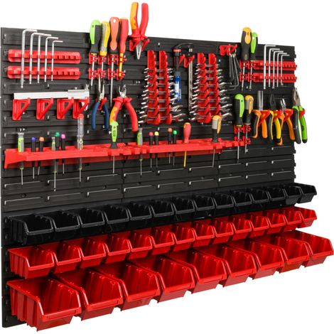 Panneau d'outils d'atelier 117 x 78 cm + 37 cuvettes (1/5)