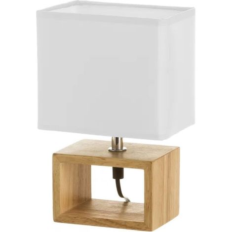 Stehlampe auf Holzsockel, 24 cm