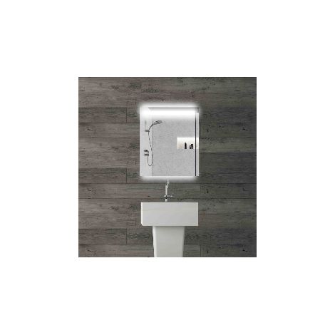 Alle Carrelage - Miroir rectangle, LED et rétroéclairage 70x60 cm - HORIZON (1/5)