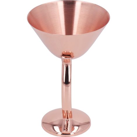 150 ml Martini-Cocktailglas aus Edelstahl, kupferplattiertes Metall, Weinglas, Barzubehör, Roségold (1/5)