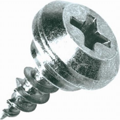 Scatola 500 Viti per falegnameria PVC - coprifilo zincato bianco SCELL-IT - PH2 - 4 x 10 mm - PVCC74 (1/2)
