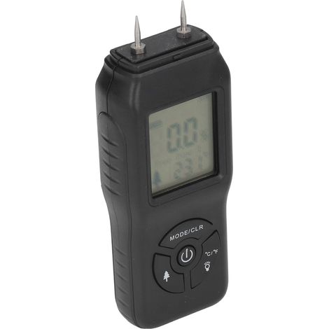 Humidimètre à bois avec grand écran LCD, utilisation facile, régulation automatique de la température (ATC), polyvalent, stable, précis et durable, détection des fuites d'eau (1/5)