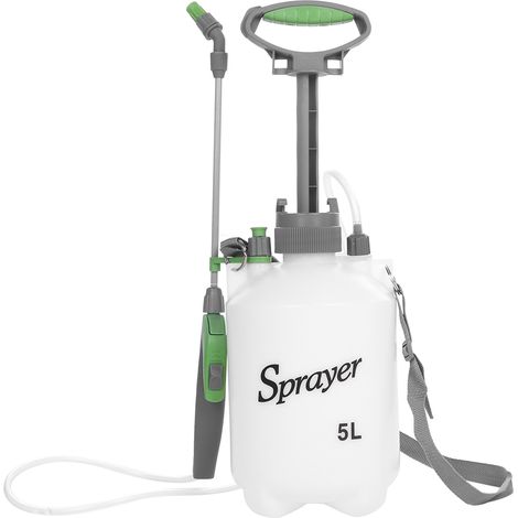 Pulvérisateur à pression 5L avec sangle, corps épaissi en PP, buse réglable et valve de sécurité, idéal pour jardinage (1/5)