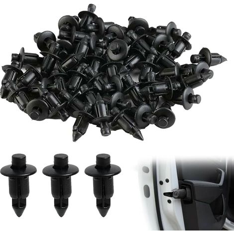 Clips de Carénage,Rivet en Plastique 6mm Vélo Carénage Garniture Panneau Fixations Pinces, Plastique vélo pour (1/5)