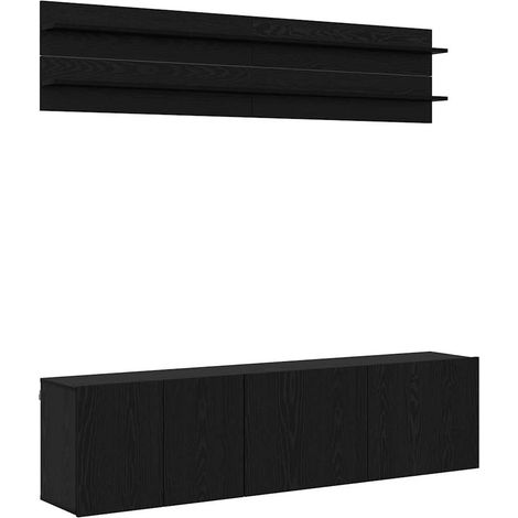 Maison Exclusive - TV-Einheiten 6 pcs Schwarz Eichen-Optik Holzwe