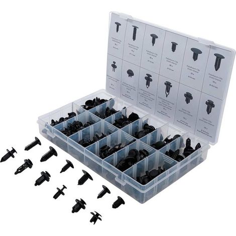 Assortiment de Clips Sapin s Universels - 192 pcs - Fixation Rapide et Polyvalente - D-Work
