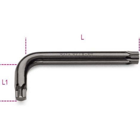 CHIAVI MASCHIO PIEGATE PER VITI CON IMPRONTA TORX® T50 BRUNITE ART. 97TX