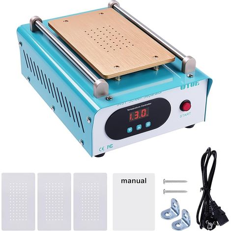 Téléphone Screen Separator Plaque chauffante Téléphone réparation LCD Hot Screen Separator Téléphone Plaque chauffante écran séparateur avec 3 Pads Silicone Bleu UYUE948T AC 220V. (1/5)