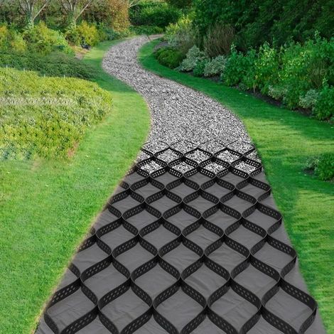 Rosvola Grille de gazon 2,74 m x 5,74 m - Grille en nid d'abeille - Grille de sol renforcée (5 cm de hauteur) (1/5)