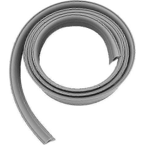 (Gris) 2 mètres de bordure de protection - Bande de protection de bord de moquette en PVC - Bandes de transition de sol en caoutchouc - Profilé de finition auto-adhésif (1/4)