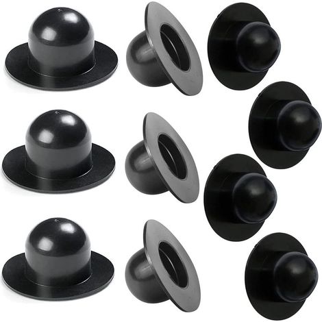 10 Stück Intex Poolstopfen, Ersatz-Bodenstopfen für Poolfilterpumpen, kompatibel mit Intex Pools (schwarz) (1/5)