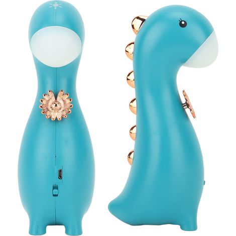 Veilleuse LED dinosaure en forme de dessin animé, luminosité réglable, lampe confortable pour les yeux, rechargeable par USB, décoration intérieure (1/5)