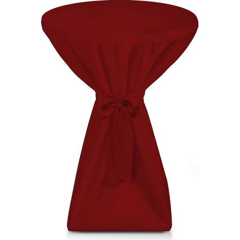 Stehtischhusse Premium, Ø60-65cm, Bordeaux, mit Husse