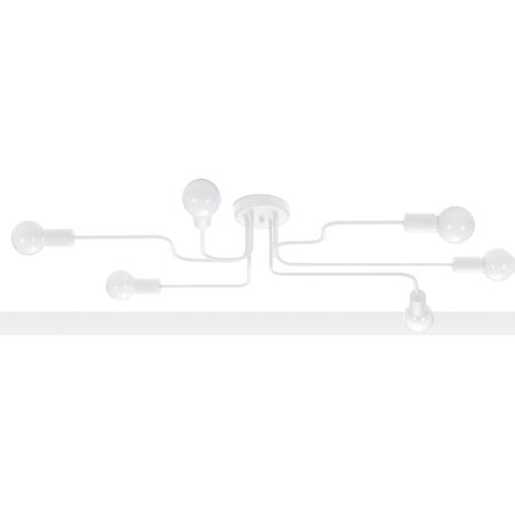 Lámpara de techo blanca de seis bombillas VECTOR 6xE27 15W SL.1443 Sollux Lighting (1/5)