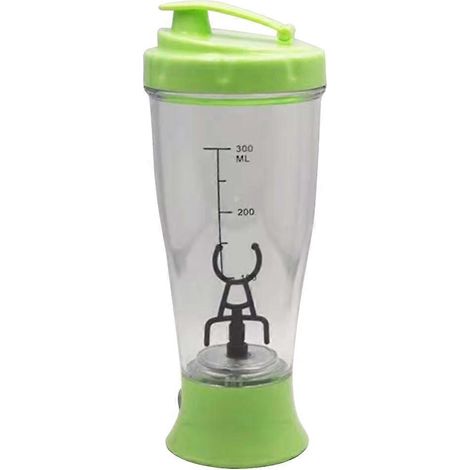 Gourde mélangeur automatique de 350 ml pour protéines, idéale pour l'entraînement en salle de sport.
