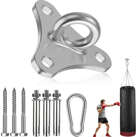 Crochet Plafond Lourds Acier Inoxydable 500 kg Capacité, Crochet Hamac Suspension kit avec Vis Fixation pour Chaise Suspendue Balançoire Serviette Yoga Sac de Frappe Hamac