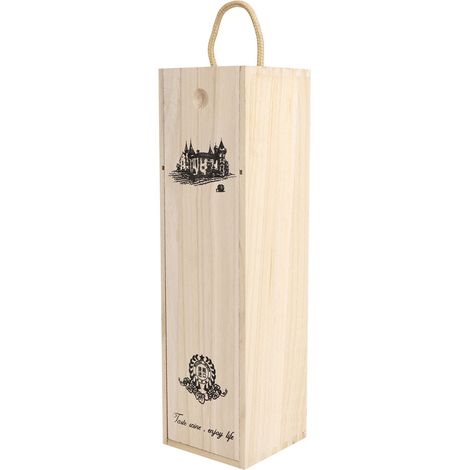 Coffret cadeau en bois de paulownia avec tiroir à vin (1/5)