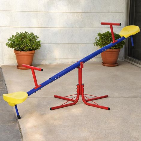 Balançoire métallique double pour enfants de 3 à 8 ans (1/5)