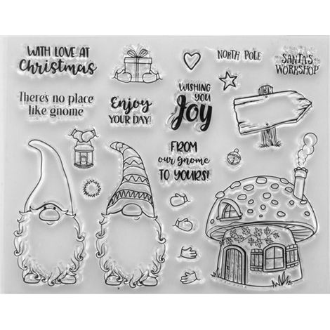 Lot de 12 tampons silicone clairs Noël DIY mignons pour cartes, albums scrapbooking et loisirs créatifs (1/5)