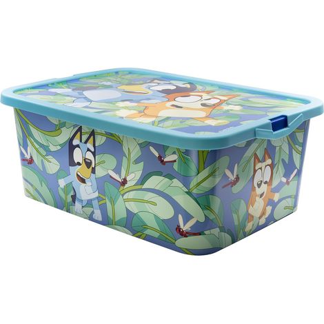 Boîte de Rangement Enfant avec Couvercle Click 13 Litres - Organisateur Jouets Plastique Résistant pour Chambre (1/5)