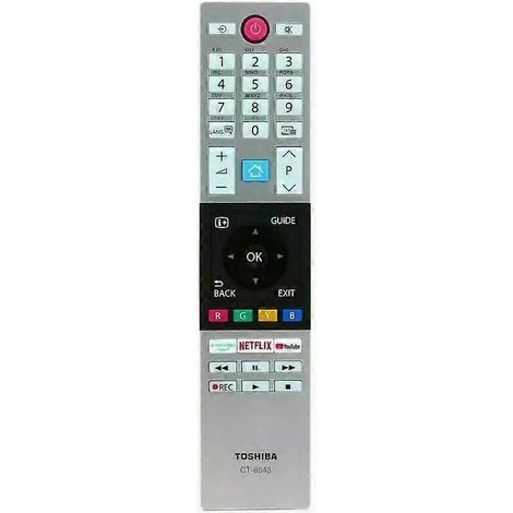 Nouvelle télécommande CT-8543 pour téléviseurs Toshiba Netflix 40L2863DG, 32W2863DG et 43V5863DG.