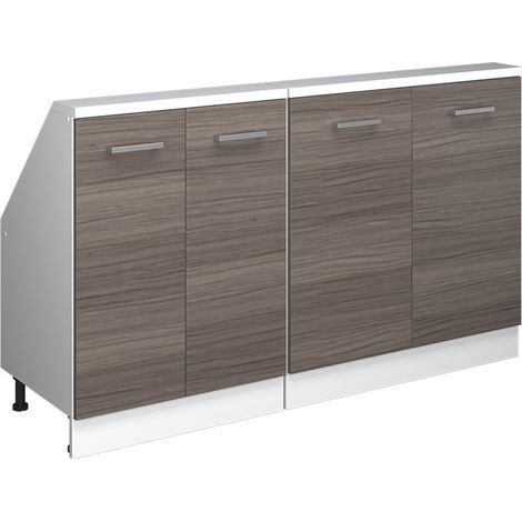 Dachschrägenschrank-Set Rion, Edelgrau/Weiß, 2er Set, Vicco