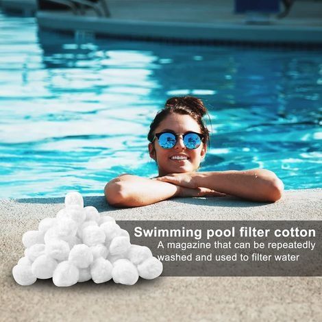 2000 g Filterkugeln für Sandfiltersysteme. Geeignet für Schwimmbadfilter, Poolfiltersysteme und Aquarien. Weiße Filterkugeln. (1/4)