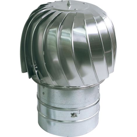 Toit de cheminée en aluminium avec extracteur d'air, diamètre 130 mm (1/2)