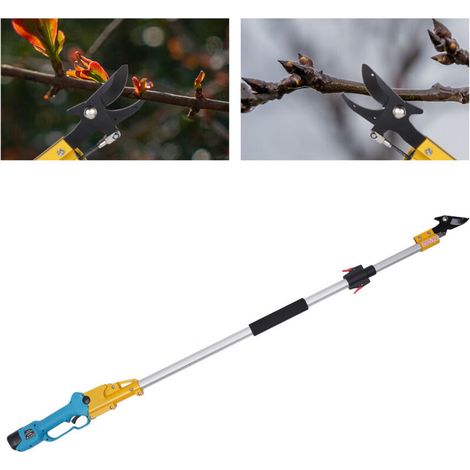 Teleskop-Gartenschere mit Teleskopgriffen, 16,8-V-Akku, Telesekop-Gartenschere